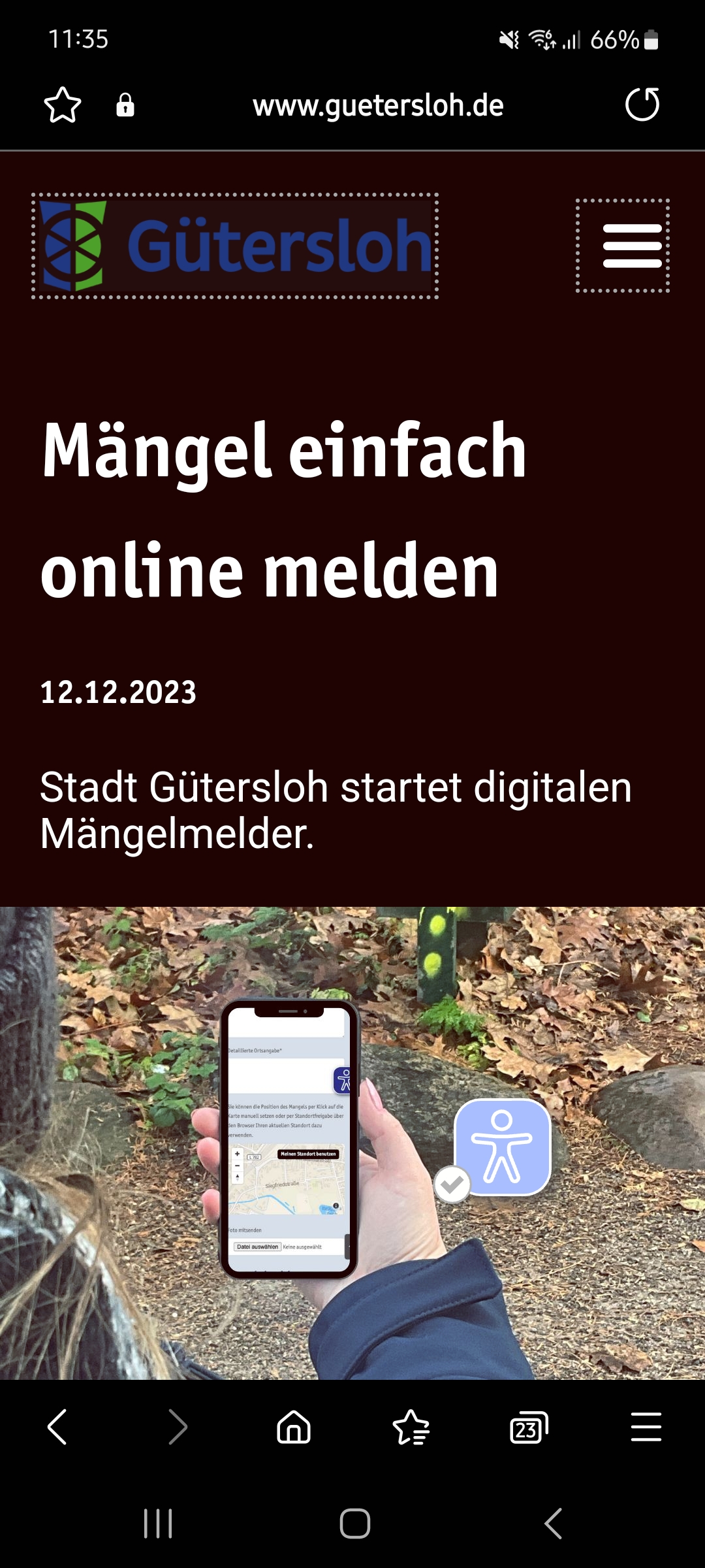2023-12-14 Gütersloh hat eine Mängel-Melde-App