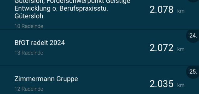 Stadtradeln 2024 ist zu Ende